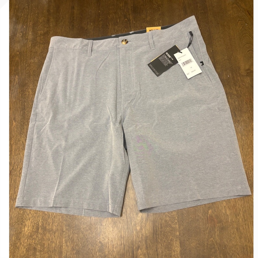Quiksilver Amphibian Shorts Mens 34 Grey Hybrid Walkshorts AQYHY03241 NEW